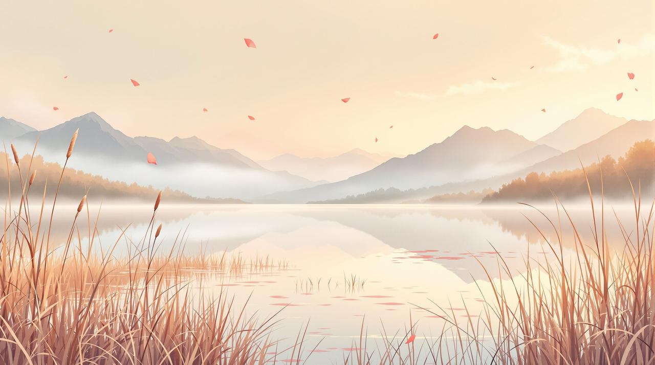 AI漫剧 - 纸船在落日河面上漂流的治愈场景